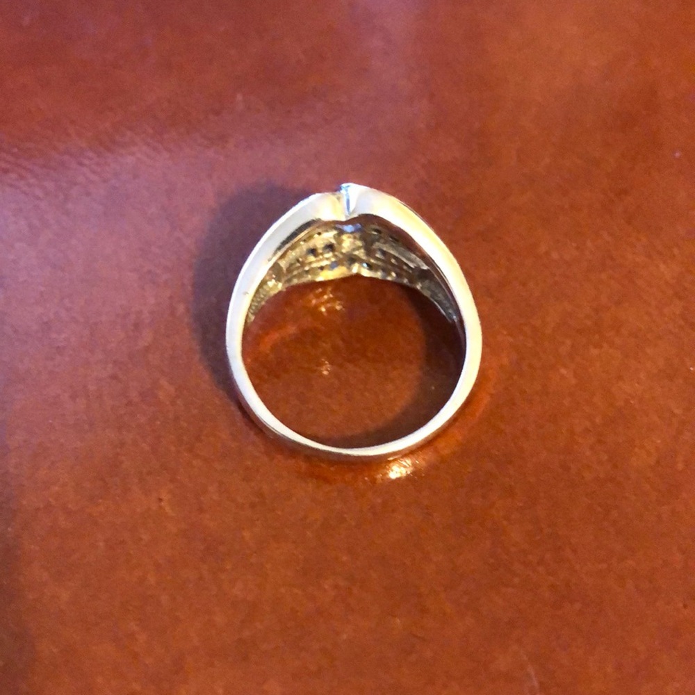Diamond Channel Set Cocktail Ring - Picture 5 of 6